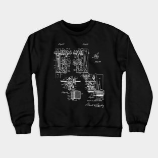 Automatic Bowling Machine Vintage Patent Drawing Crewneck Sweatshirt